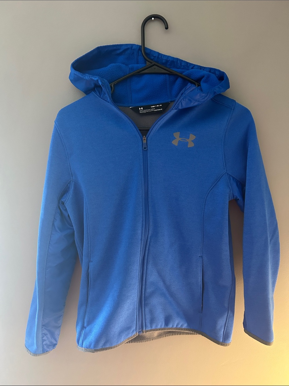 Under Armour Kids' Medium Blue Hooded Full-Zip Jacket